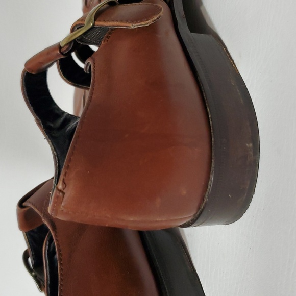 Pitti Shoes Firenze Brown Mens Sandals Cage Design Adjustable Buckle Size 7.5 D - Picture 12 of 13